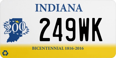 IN license plate 249WK