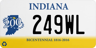 IN license plate 249WL