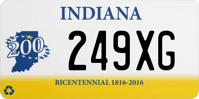 IN license plate 249XG