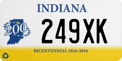 IN license plate 249XK