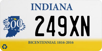 IN license plate 249XN