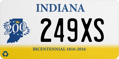 IN license plate 249XS