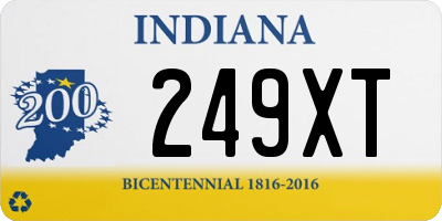 IN license plate 249XT