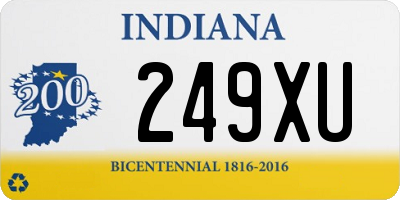 IN license plate 249XU