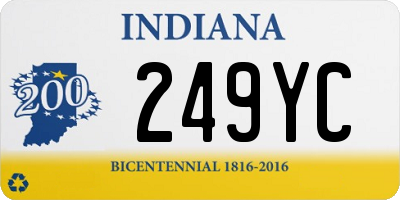 IN license plate 249YC