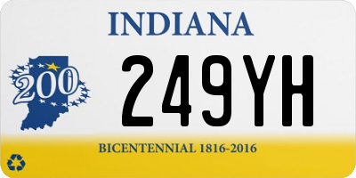 IN license plate 249YH