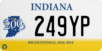 IN license plate 249YP