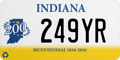 IN license plate 249YR