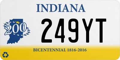 IN license plate 249YT