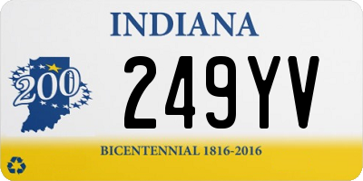 IN license plate 249YV