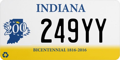 IN license plate 249YY