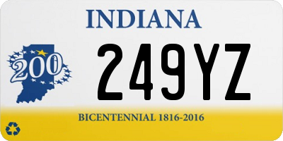 IN license plate 249YZ