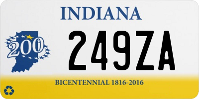 IN license plate 249ZA