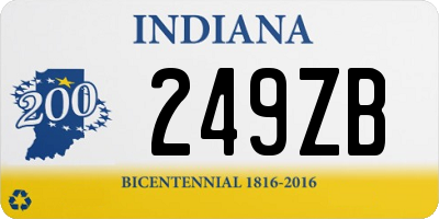 IN license plate 249ZB