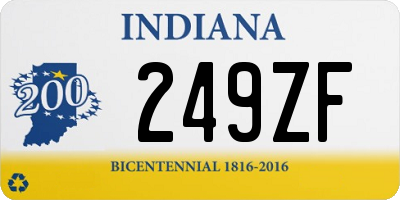 IN license plate 249ZF