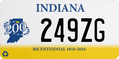 IN license plate 249ZG