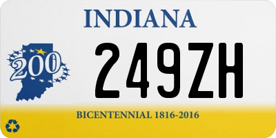 IN license plate 249ZH