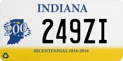 IN license plate 249ZI