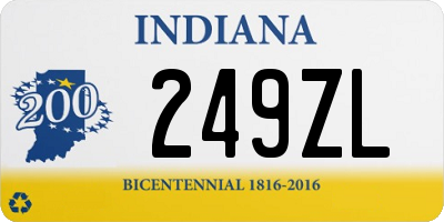 IN license plate 249ZL