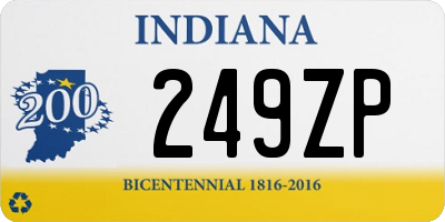 IN license plate 249ZP