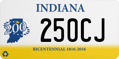IN license plate 250CJ