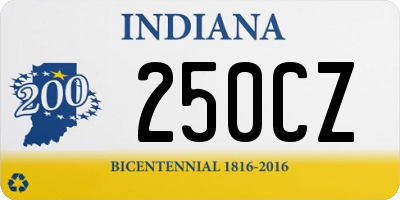 IN license plate 250CZ