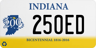 IN license plate 250ED