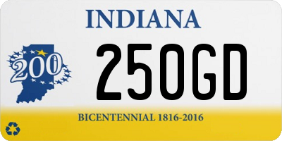 IN license plate 250GD