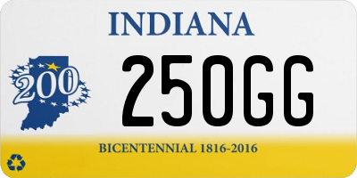 IN license plate 250GG