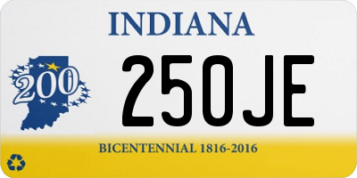 IN license plate 250JE