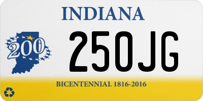 IN license plate 250JG