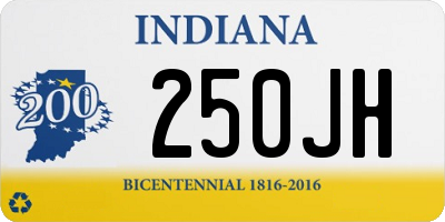 IN license plate 250JH