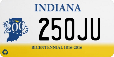 IN license plate 250JU