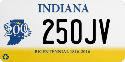 IN license plate 250JV