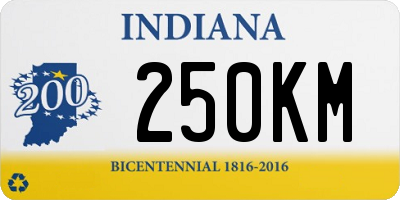 IN license plate 250KM