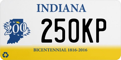 IN license plate 250KP