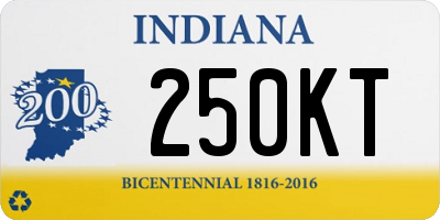 IN license plate 250KT