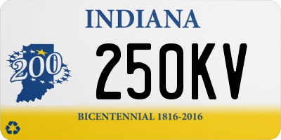 IN license plate 250KV