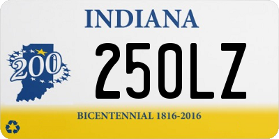 IN license plate 250LZ