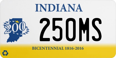 IN license plate 250MS