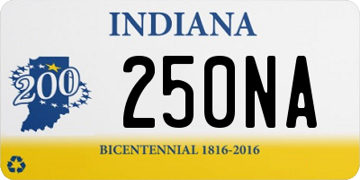 IN license plate 250NA