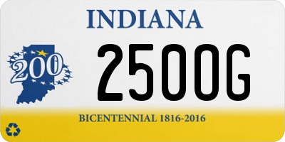 IN license plate 250OG