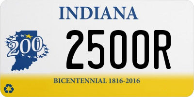 IN license plate 250OR