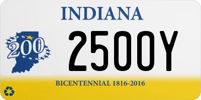 IN license plate 250OY