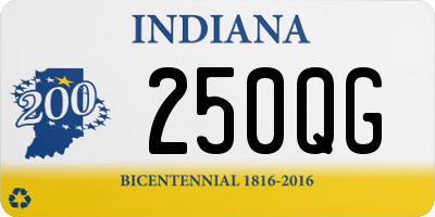 IN license plate 250QG