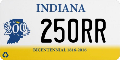 IN license plate 250RR