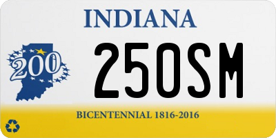 IN license plate 250SM