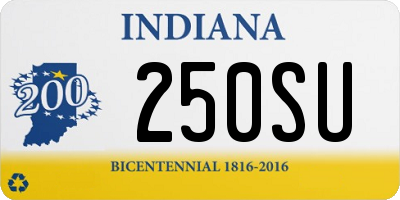 IN license plate 250SU