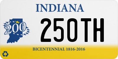 IN license plate 250TH