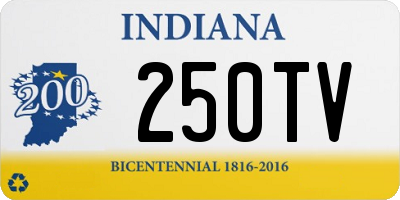 IN license plate 250TV